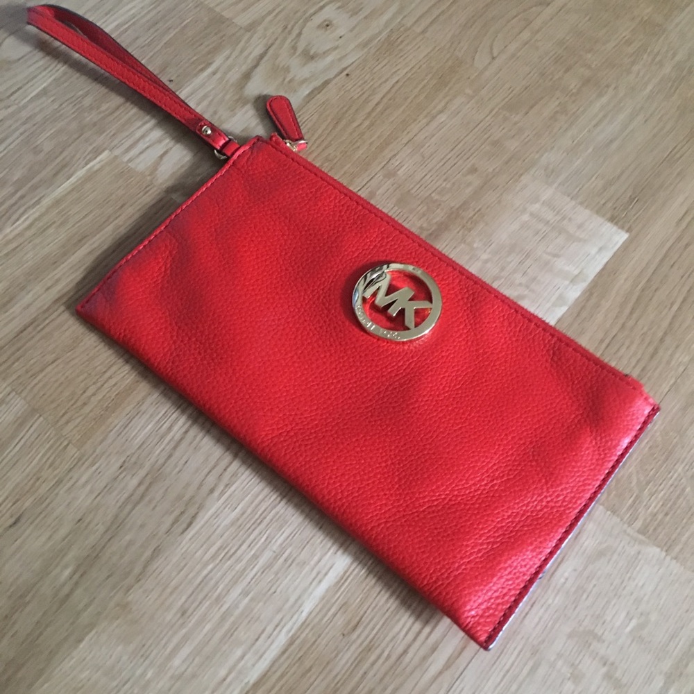 Michael Kors Red Wristlet/Wallet